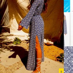 Mandala Daydream Blueprint Maxi Dress